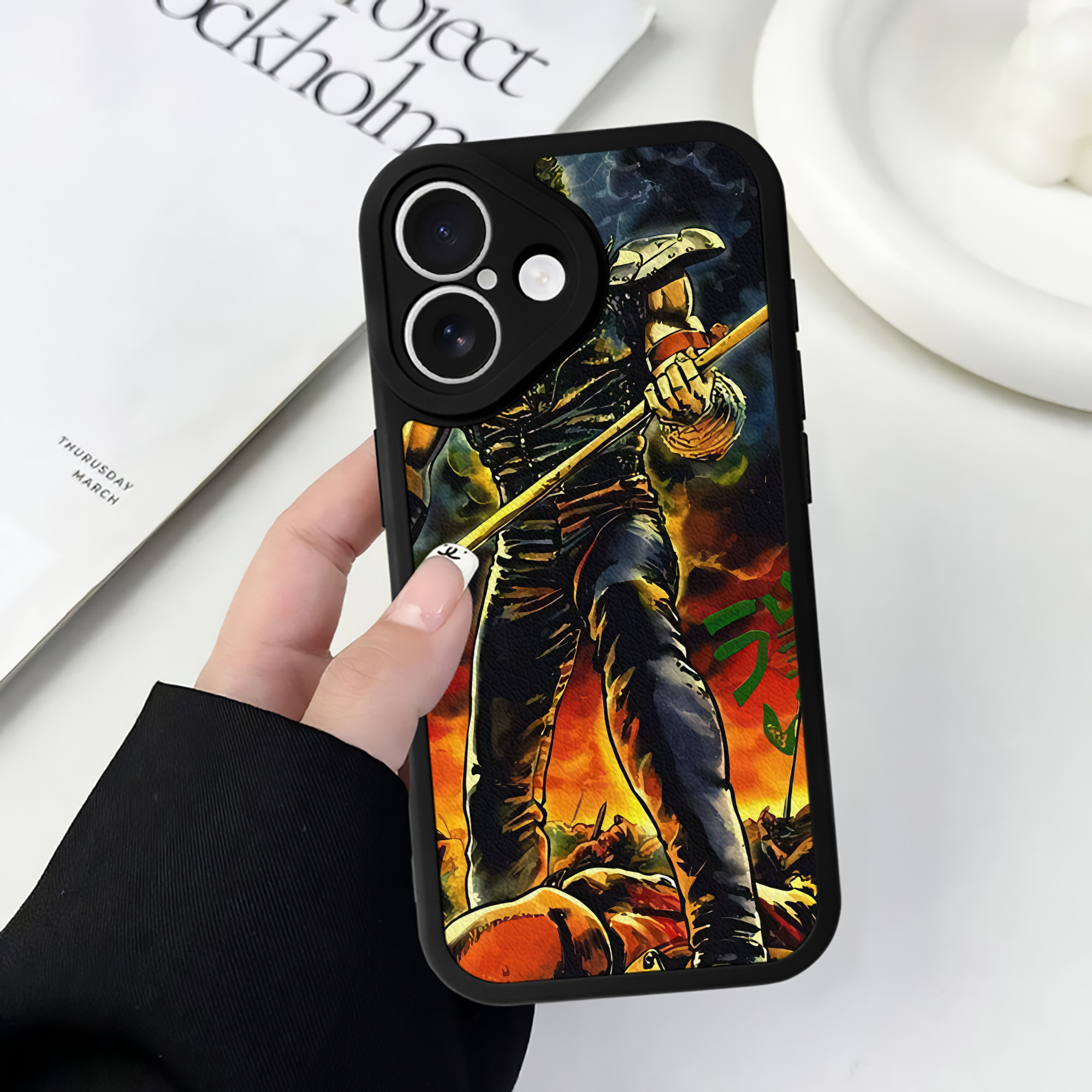 （画像用） 北斗の拳 Fist of the North Star 【iPhone 16シリーズ対応】シリコンスマホケース（レザー調） 材質：シリコン